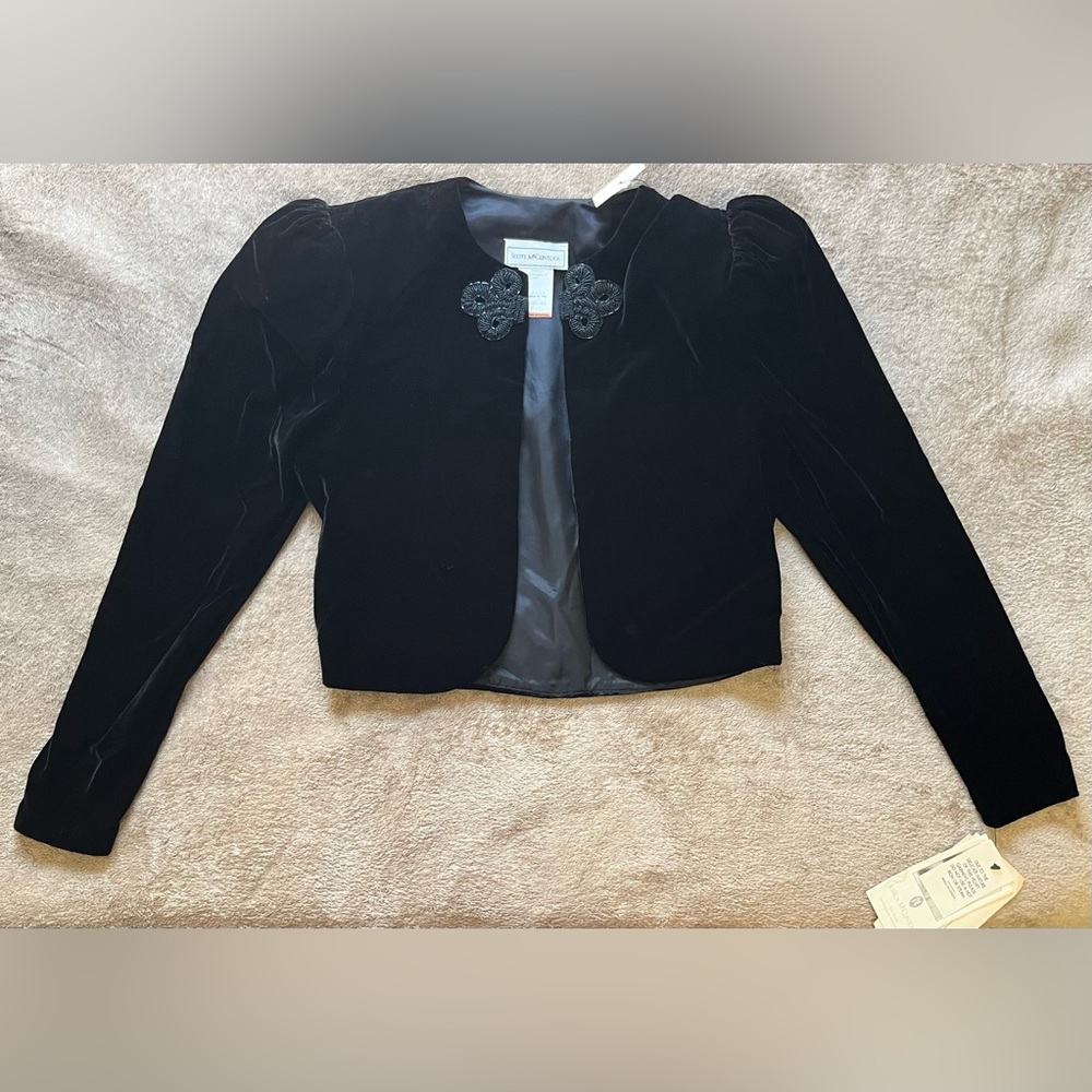 Scott McClintock Black Velvet Blazer